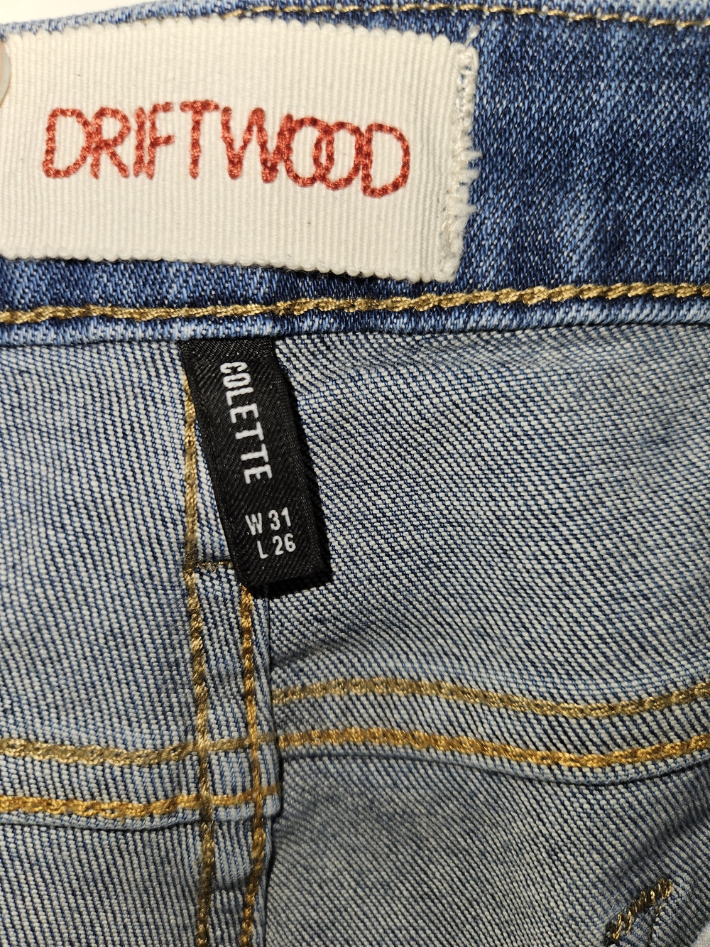 DRIFTWOOD Denim Embroidered Jeans Colette Ankle Cuff Women's Size 31 - Picture 8 of 14